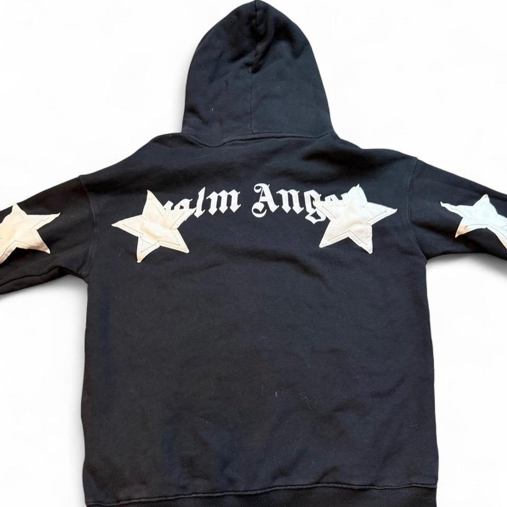 Palm Angels black Star streetwear hoodie sweatshirt size medium